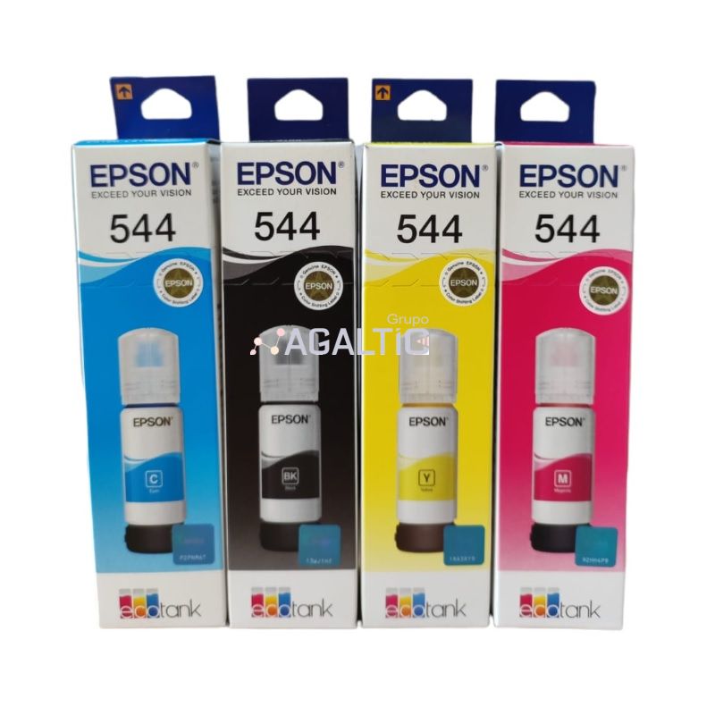 Kit de Tinta Epson 544 T544120, T544220, T544320, T544420