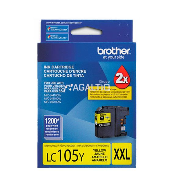 Tinta Brother LC-105Y Yellow mfc-j4510dw 1,200 paginas