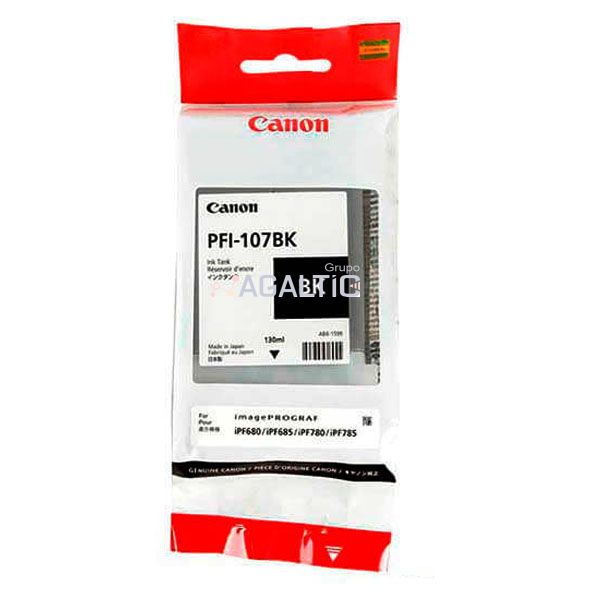 Tinta Canon PFI-107BK Black 130ml√ ipf670, ipf770, ipf780