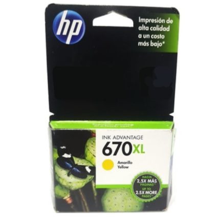 Tinta HP CZ120AL (670xl) Yellow 750pag Original