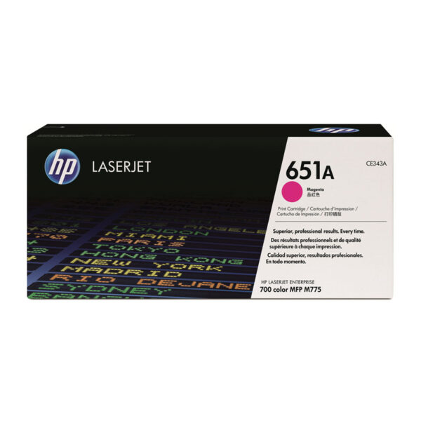 Tóner HP CE343A (651a) l.j. ent 700 Magenta 16k paginas