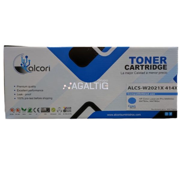 Toner HP Compatible W2021X (414x) Cyan m454 6k. s/chip