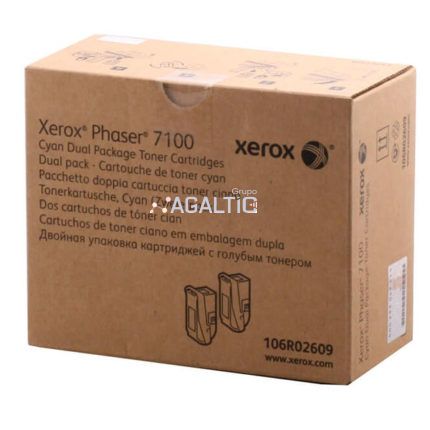 Tóner Xerox 106R02609 Cian Phaser ™ 7100 Dual Pack√ 9K