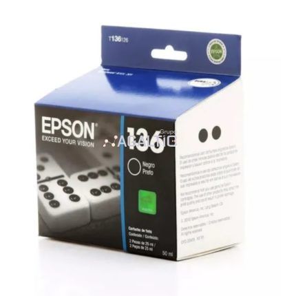 Tinta Epson T136126-AL WorkForce k101, k301 Negro