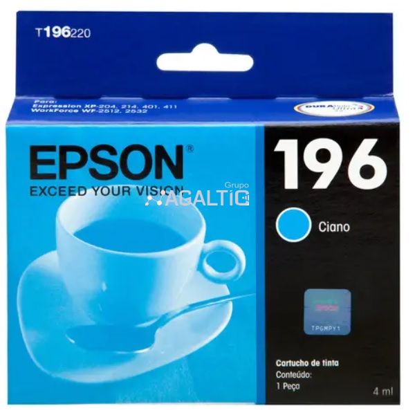 Tinta Epson T196220 Cian 4ml√ Para XP-211, XP-401-XP-411